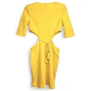 SHEIN Yellow Cut Out light Weight Summer Dress